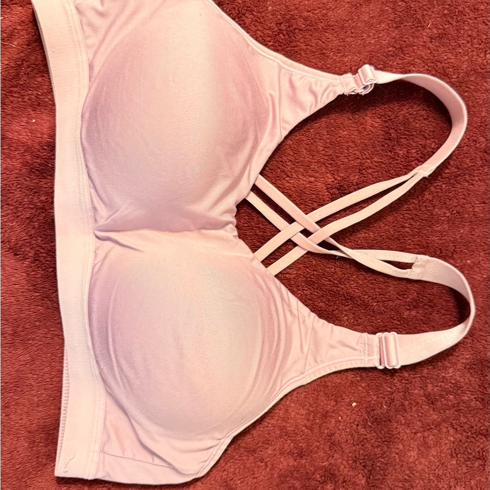 Women's Light Pink Strappy Comfort Bra